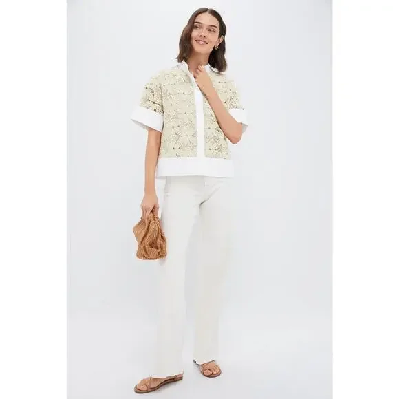 TUCKERNUCK Tan Crochet Sofia Shirt Size XXL NWT Retail $148 Tuckernuck - Picture 4 of 8